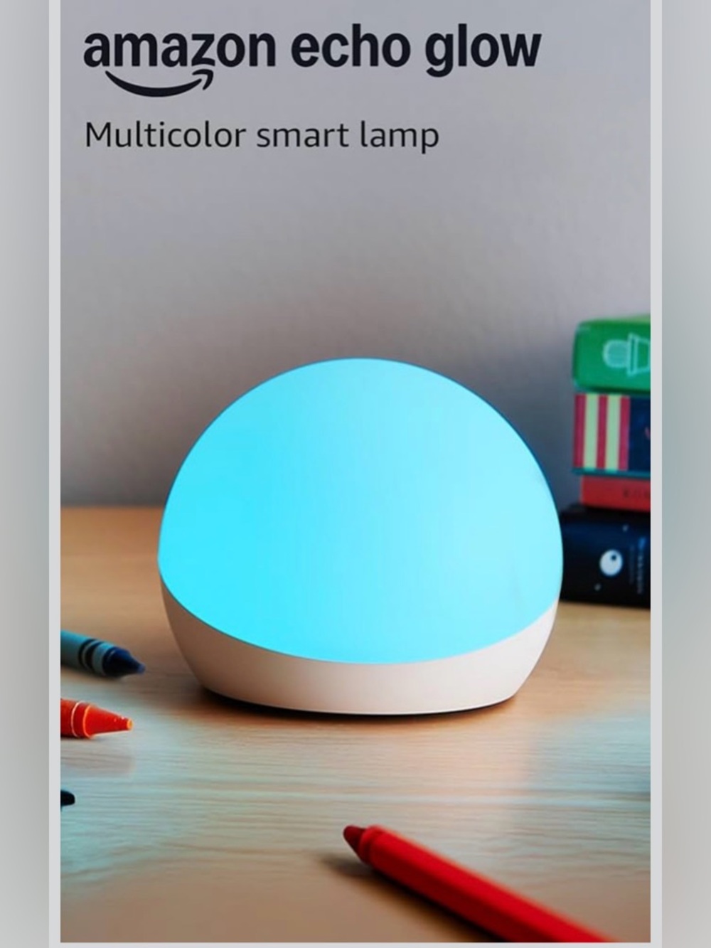 Amazon Echo Glow-Smart Mood Lantern - White Base with Multi-Color Globe
